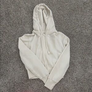 American Eagle cream zip up hoodie